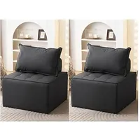 Random Modular Sectional Sofa 65*65*81cm Small Sofa Couch Sofa Sleeper Deep Seat Sofa with Adjustable Backrest,Small Couch for Small Spaces,Living Room,Bedroom,Apartment,Grey Office Couch