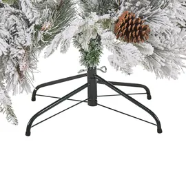 Beliani Künstlicher Weihnachtsbaum mit Schnee 180 cm Weiß