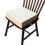 Chickwin Sitzerhöhung Stuhl Kind, Waschbar Baby Tragbar Sitzkissen Kinder Tragbares Boostersitze Verstellbar Zerlegbar Kleinkind Sitzerhöhung Kissen für Esstisch Reise (Beige,32 * 32 * 8cm)