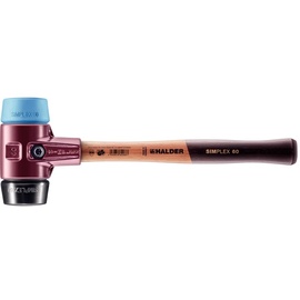 Halder Schonhammer SIMPLEX L.405mm Kopf-D.60mm weich/mittelh.HO TPE-soft blau/Gu.schw.
