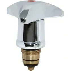 KIRCHHOFF Metall-Trecorngriff, Chrom, 1/2", mit Oberteil, Markierung rot