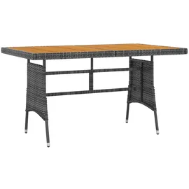 vidaXL Polyrattan Garten-Essgruppe 5-tlg. grau 3120102