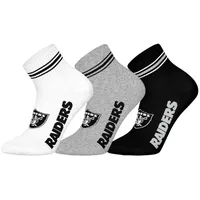 NFL 3er Pack Quarter Socken Schwarz/Weiß 35-38