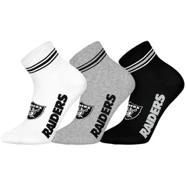 NFL 3er Pack Quarter Socken Schwarz/Weiß 35-38