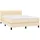 vidaXL Boxspringbett mit Matratze Creme 140x200 cm Stoff - Creme
