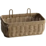 MagiDeal Geflochtener Korb, dekorativer Korb, Handtuchkörbe für Badezimmer, Aufbewahrungs-Organizer, Wandbehang, Dekor für Küchenwanddekorationen, grau