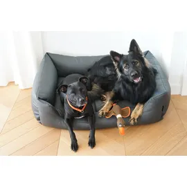 4L Textil Hundekorb Mario 100 x 70 cm grau