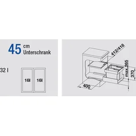Blanco Flexon II 32 l Grau