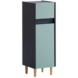 Tchibo - Kommode »Lovis« - 30x33x90,5cm - blau - Holz / Metall / Eschen-Massivholz