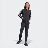 adidas Damen Sportanzug Essentials 3-Streifen, BLACK/WHITE, XXL,