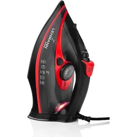 Lehmann Bügeleisen Dampfbügeleisen Keramikfuß 3000W Calc-Clean-Funktion 9in1 | hohe Dampfleistung | geringes Gewicht | Schwarz
