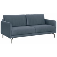 HÜLSTA sofa 2-Sitzer »hs.450«, Armlehne sehr schmal, Alugussfüße in umbragrau, Breite 150 cm blau