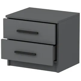 [en.casa] Nachtschrank Fanø 50 x 47 x 40 cm Grau