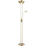 LED Stehlampe dimmbar Leselampe flexibel Wohnzimmerlampe Deckenfluter Standlampe, 1x 16W 1x 1440lm, 1x 4,5W 1x 360lm warmweiß, DxH 25,5x180 cm