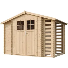 TIMBELA Gartenhaus TIMBELA M389F+M389G 3,28 x 2,06 m Beige