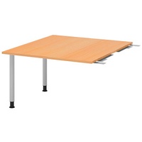 Hammerbacher Verbindungsplatte höhenverstellbar KT12C buche, silber rechteckig 120,0 x