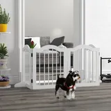 PawHut Hundegitter 208 x 61 cm robust weiß