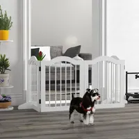 PawHut Hundegitter 208 x 61 cm robust weiß