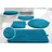 Ø 100 cm mosaic blue