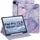Fintie Hülle für iPad Pro 12.9 Zoll 2022 (6. Generation) / iPad Pro 12.9 2021/2020/2018 Marmor Lila