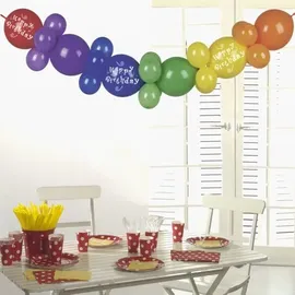 Papstar Ballongirlande 2 m 8 St. Bunt
