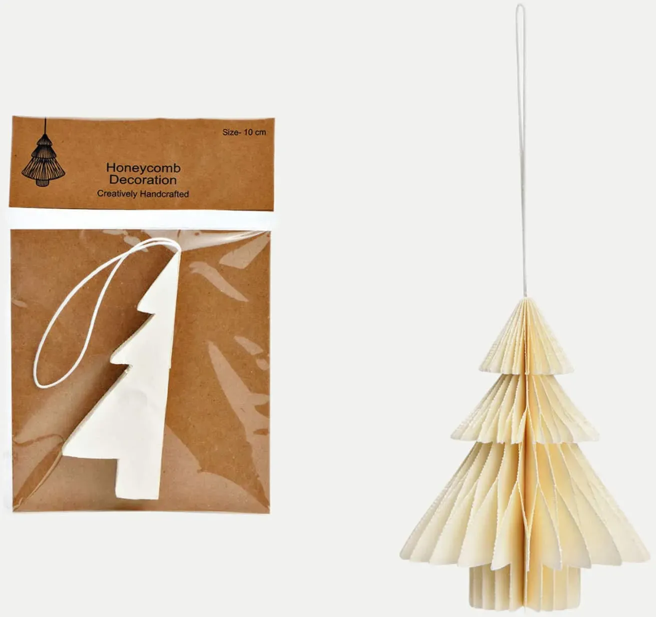 Hänger Tannenbaum Honeycomb weiss