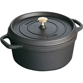 Staub Cocotte 18 cm rund schwarz