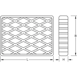 KS Tools Gummiauflage 02 für Hebebühnen, 160 x 120 x 30 mm