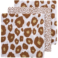 Meyco Baby Swaddle - Cheetah, Panther Camel - 120x120cm - 2er Pack
