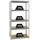 Proregal Schwerlastregal Stahl 180 x 90 x 45 cm silber 5 Ebenen