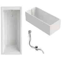 Schulte Badewanne Como 170x75 cm, Komplett inkl. Wannenträger und