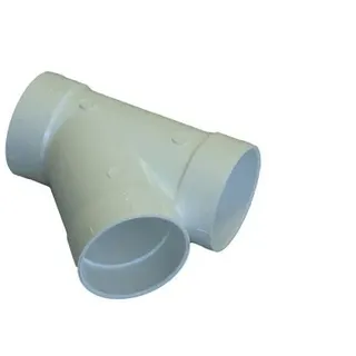 Vaculine Abzweiger 45° für Zentralstaubsauger, 2-Zoll (50,8mm), Weiß, Kunststoff, Vakuumrohrsystem-Abzweiger, 1 Stück