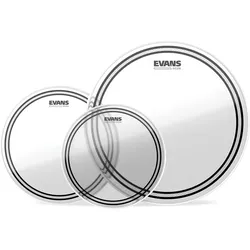 Evans ETP-EC2SCLR-S - EC2 Tompack, Clear, Standard (12 Z oll, 13 Zoll, 16 Zoll) - Schlagzeug-Fell-Set