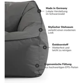mokebo mokebo® Sitzsack, Schwarz, Textil, 75x60x95 cm, Oeko-Tex®, Gartenmöbel, Gartenstühle, Outdoor-Sitzsäcke