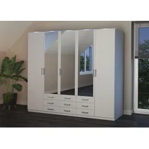 Priess Kleiderschrank PRIESS "Amsterdam", weiß, B:230cm H:193cm T:56cm, Holzwerkstoff, Schränke, Kleiderschrank, mit oder ohne LED-Beleuchtung