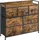 Songmics Kommode 98 x 85 x 28,5 cm Braun/Schwarz