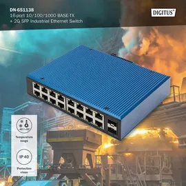 Digitus Industrial DN-651138 16+2 Port Gbit Ethernet