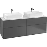 Villeroy & Boch Waschtischunterschrank 4 Auszüge 160 x 60,3 x 50,1 cm Schwarz Matt