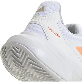 adidas Courtjam Control 3 Tennis Shoes ftwr white/beam orange/crystal white (01F7) 4