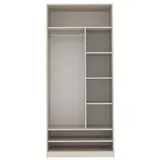 marmex TRES 02 Kleiderschrank 90 x 40 x 200 cm beige|grau