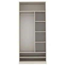 marmex TRES 02 Kleiderschrank 90 x 40 x 200 cm beige|grau