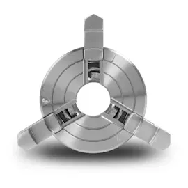 Eberth Dreibackenfutter mit 50 mm Durchmesser, 2' 3-Backenfutter Selbstzentrierend, Anschluss-Gewinde 1' -8 tpi, Inkl. Spannwerkzeug, Drechselbank Zubehör,