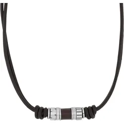 s.Oliver Herren Halskette 2038870 Leder braun Edelstahl grau