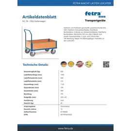FETRA Kastenwagen 2562 600 kg