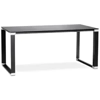 KADIMA DESIGN Computertisch Glas-Metall | 160 x 80 cm