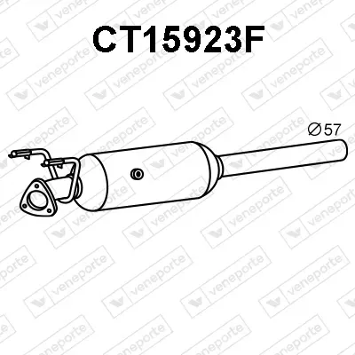 VENEPORTE Ruß-/Partikelfilter, Abgasanlage ct15923f für Citroën/Peugeot
