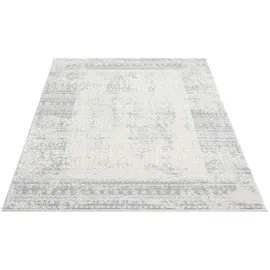 Carpet City "ANTIK232", grau, B:160cm H:10mm L:230cm, Polyester, Teppiche, Kurzflor, 3D-Optik, Klassisch-Modern für Wohnzimmer, Schlafzimmer