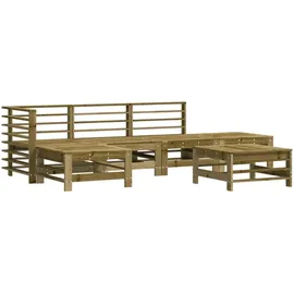 vidaXL Garten-Lounge-Set 6-tlg. Imprägniertes Kiefernholz braun