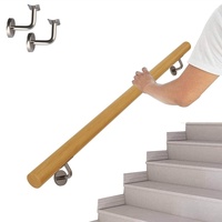 Handlauf Handlauf Für Treppen-Holzgeländer, Industrieller Innenwand-Haltegriff, Innen-Außen-ältere Kinder-Loft-Sicherheits-Holz-Handläufe (Size : 80cm)