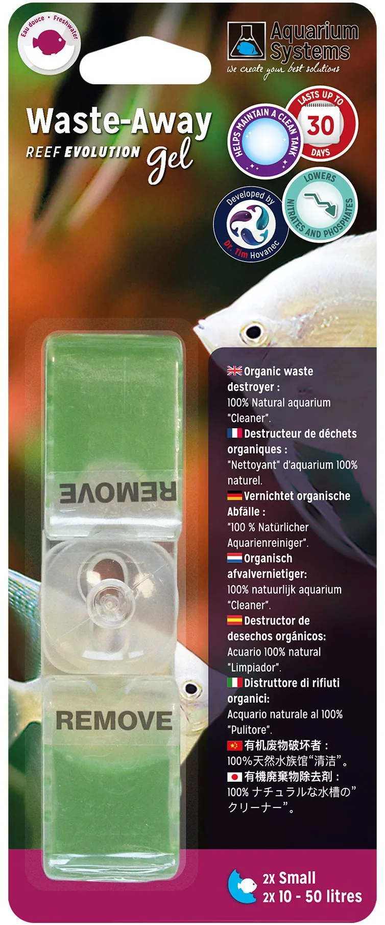 Aquarium Systems Waste-Away Gel Freshwater 2 St